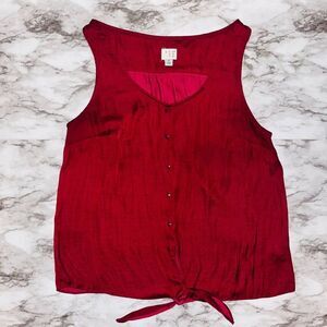 A New Day | Tank Top Tie on Bottom | Red | Women's | M